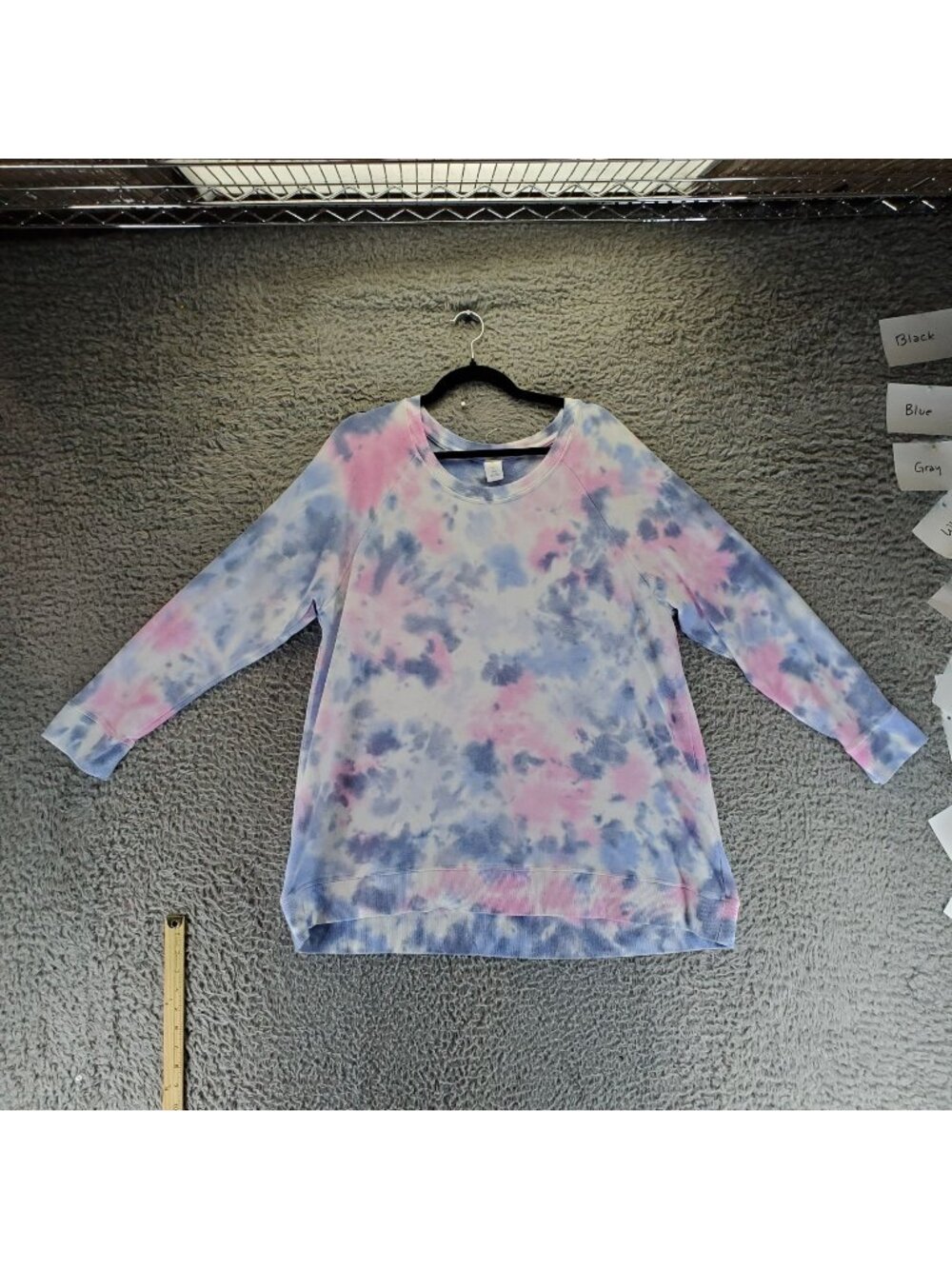 Livi Top Womens XL Multicolor Tie-Dye Crewneck Casual Long Sleeve Sweatshirt